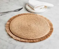 Jute Fringed Round Placemat