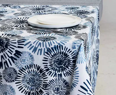 Sunburst Tablecloth, Blue