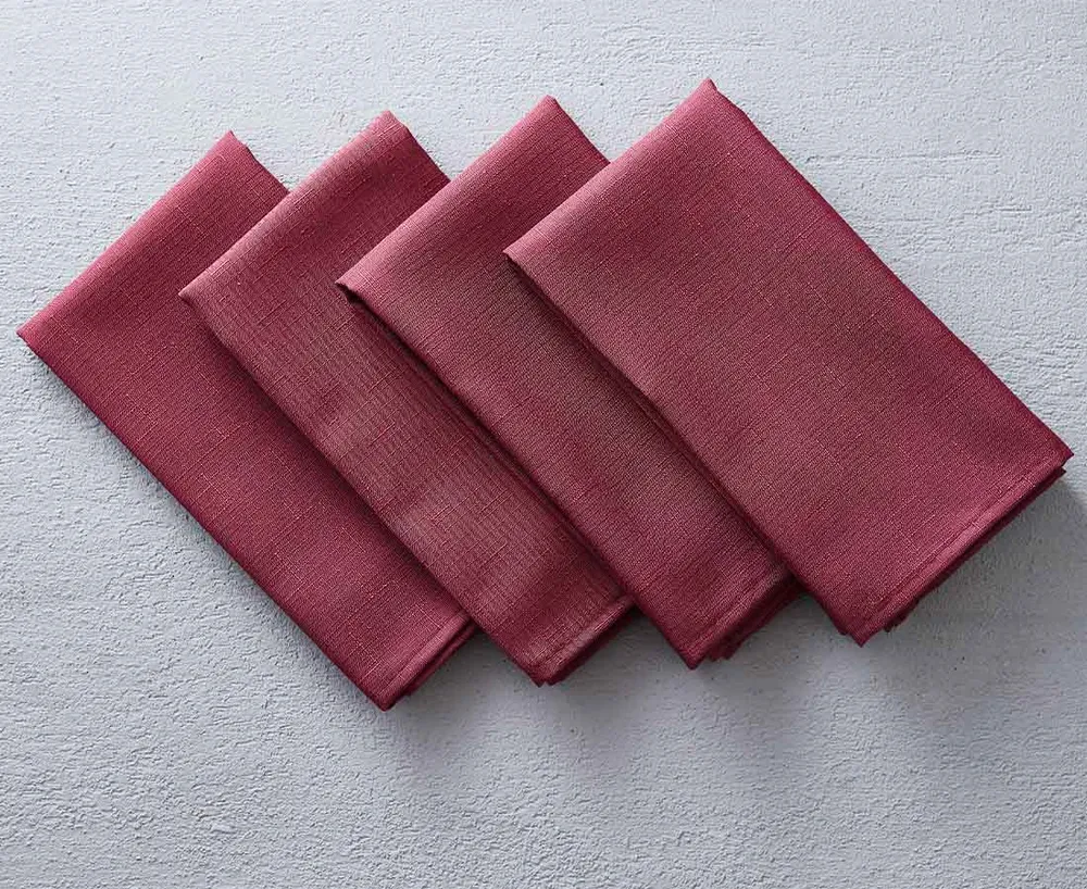 Sunburst Napkins, Raspberry, Set of 4