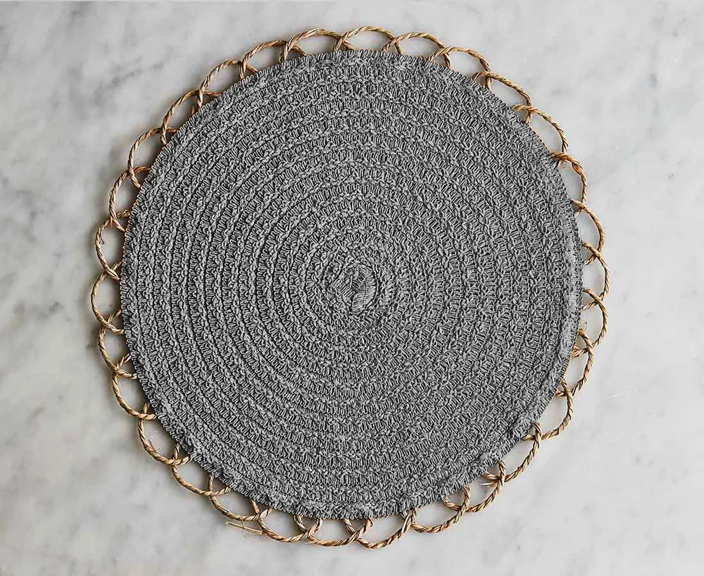 Loop Round Placemat, Grey