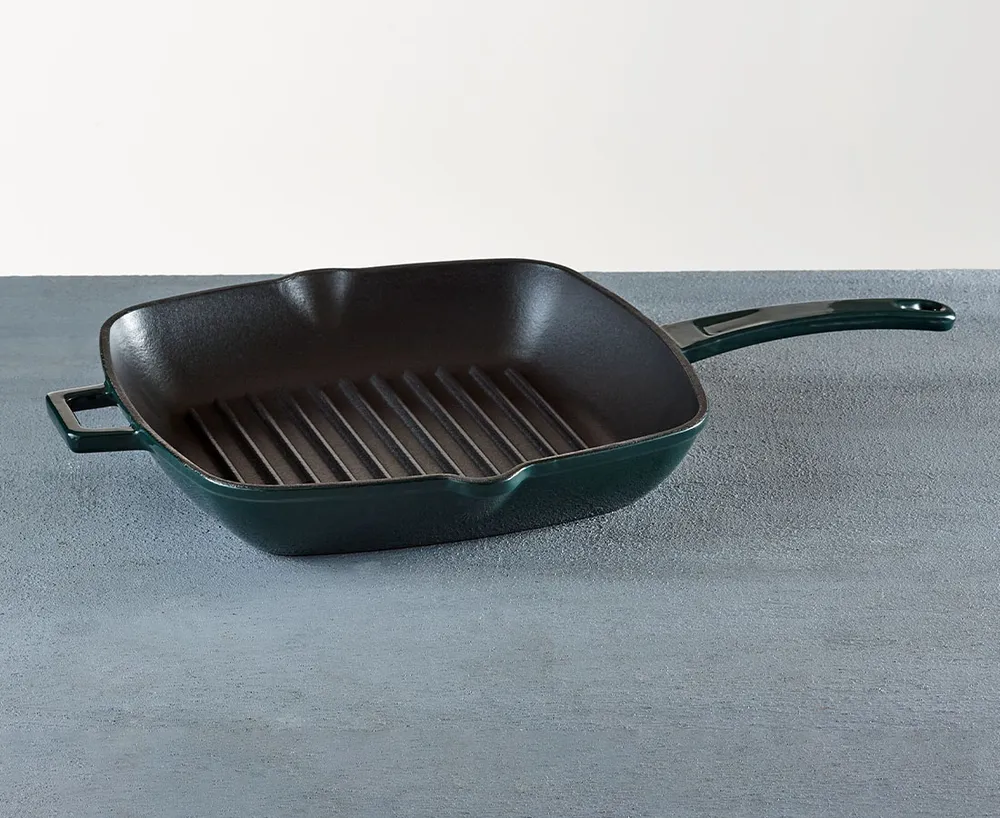 Remy Olivier Bennett Square Grill Cast Iron Pan, 26 cm