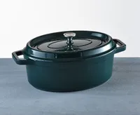 Remy Olivier Bennett Oval Cast Iron Dutch Oven, Green, 7 L