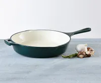 Remy Olivier Bennett Round Cast Iron Skillet, Green