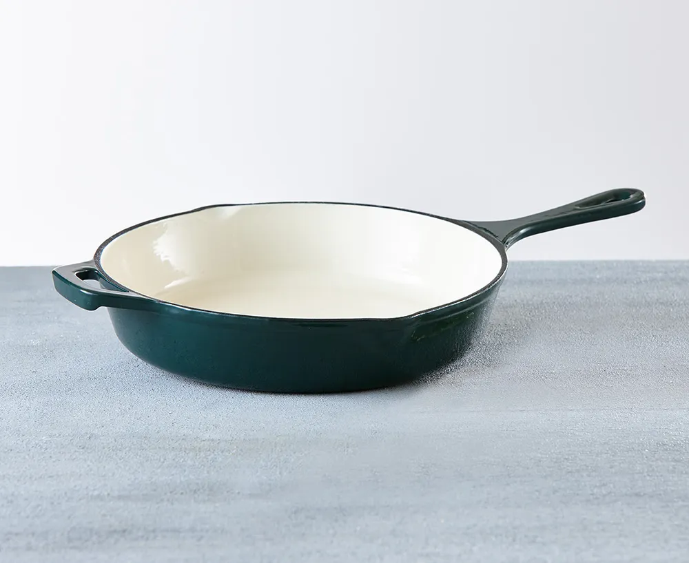 Remy Olivier Bennett Round Cast Iron Skillet, Green