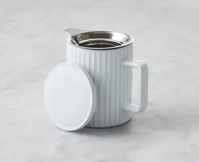 Textured Mug with Infuser and Lid