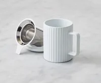 Textured Mug with Infuser and Lid