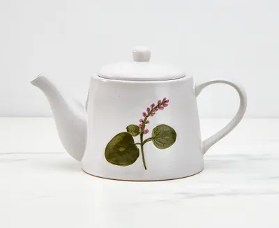 Botanik Stoneware Flower Teapot, 600ml