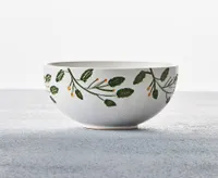 Botanik Stoneware Flower Bowl, 15 X 7cm