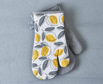Citron Oven Mitts, Set of 2