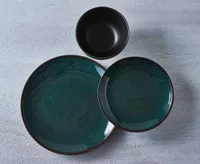 Gem 12-Pc Dinnerware set, Green