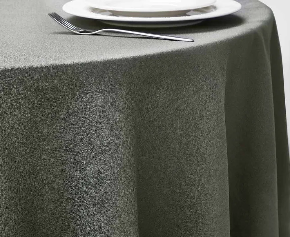 Oasis Round Tablecloth, Grey, 60"