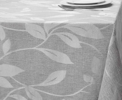 Shadow Leaf Tablecloth Grey