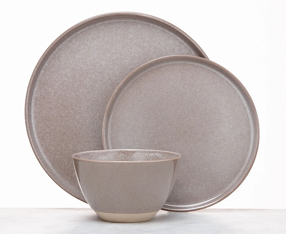 Phoenix 12-Pc Dinnerware Set, Taupe