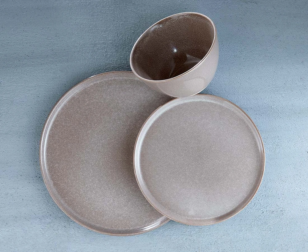 Phoenix 12-Pc Dinnerware Set, Taupe