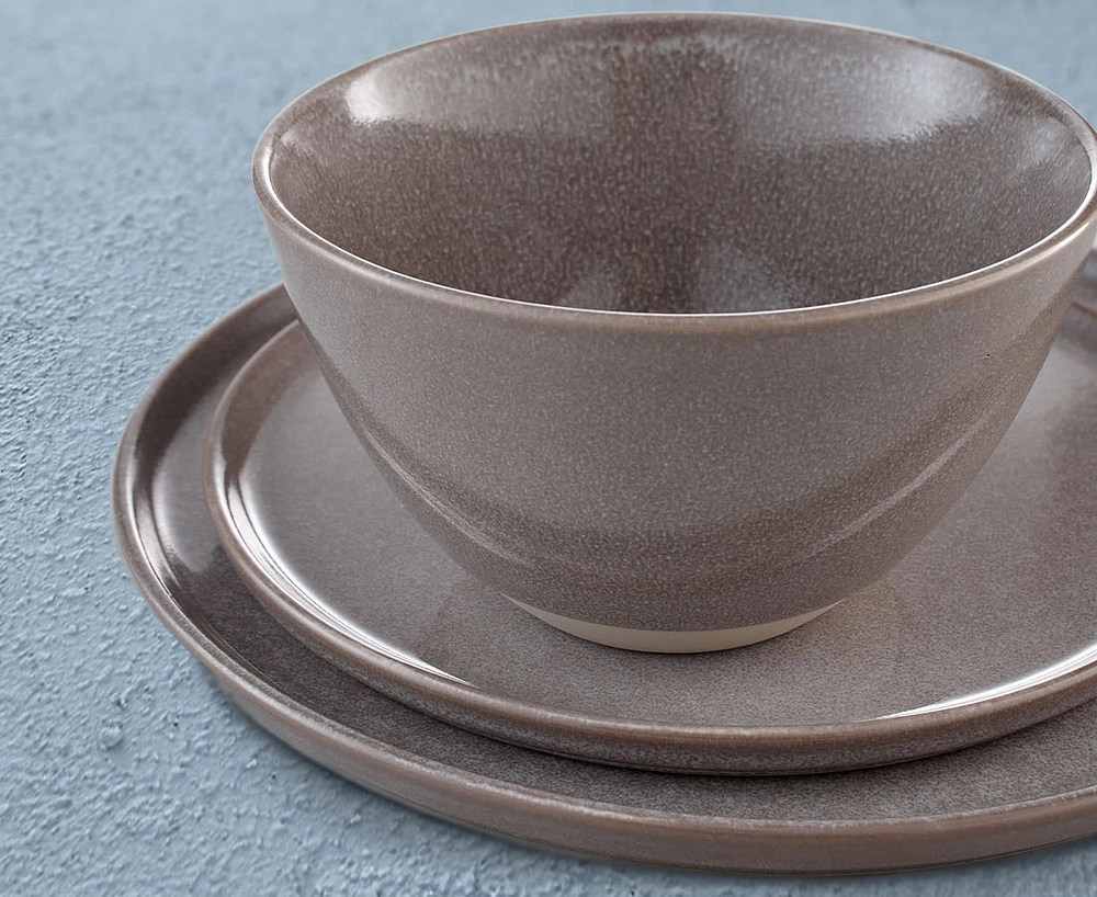 Phoenix 12-Pc Dinnerware Set, Taupe