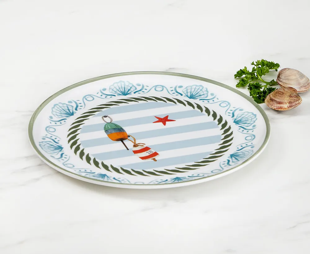 Norseman Nautical Melamine Side Plate, 9"