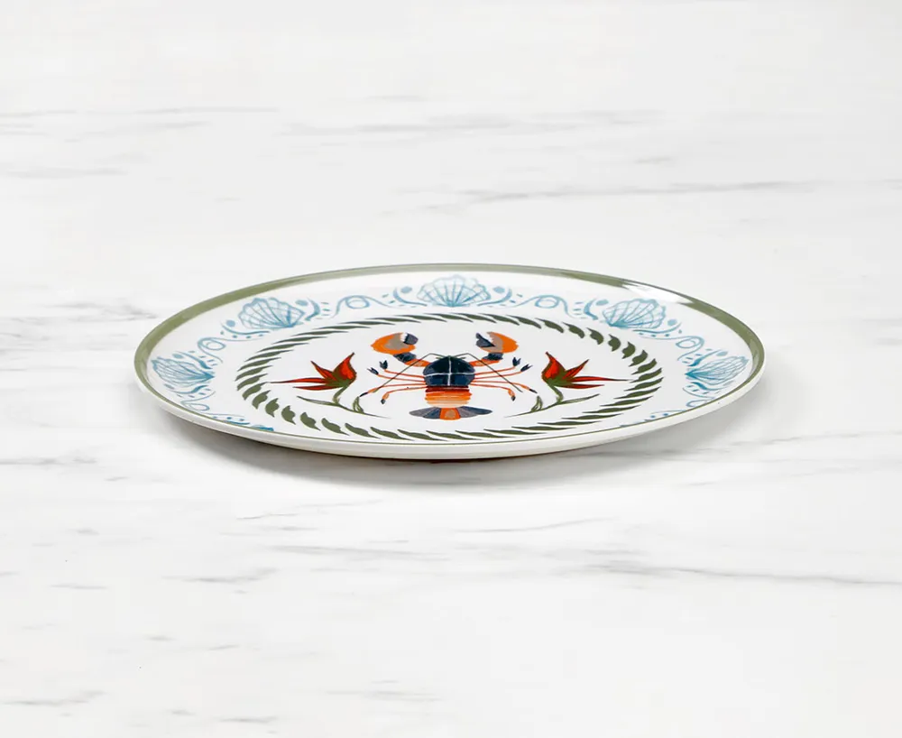 Norseman Lobster Melamine Dinner Plate, 11"