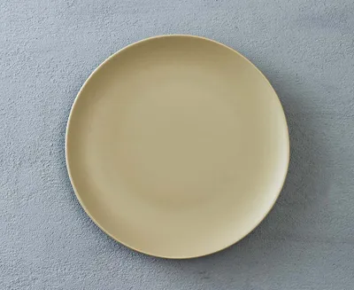 Velvet Olivia Round Ceramic Dinner Plate, 26 cm, Olive