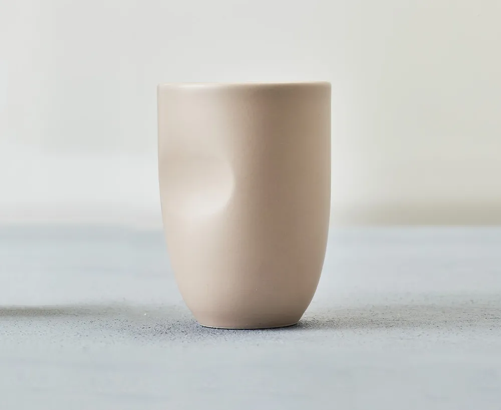 Velvet Meringue Ceramic Mug with Indentation, 320 ml