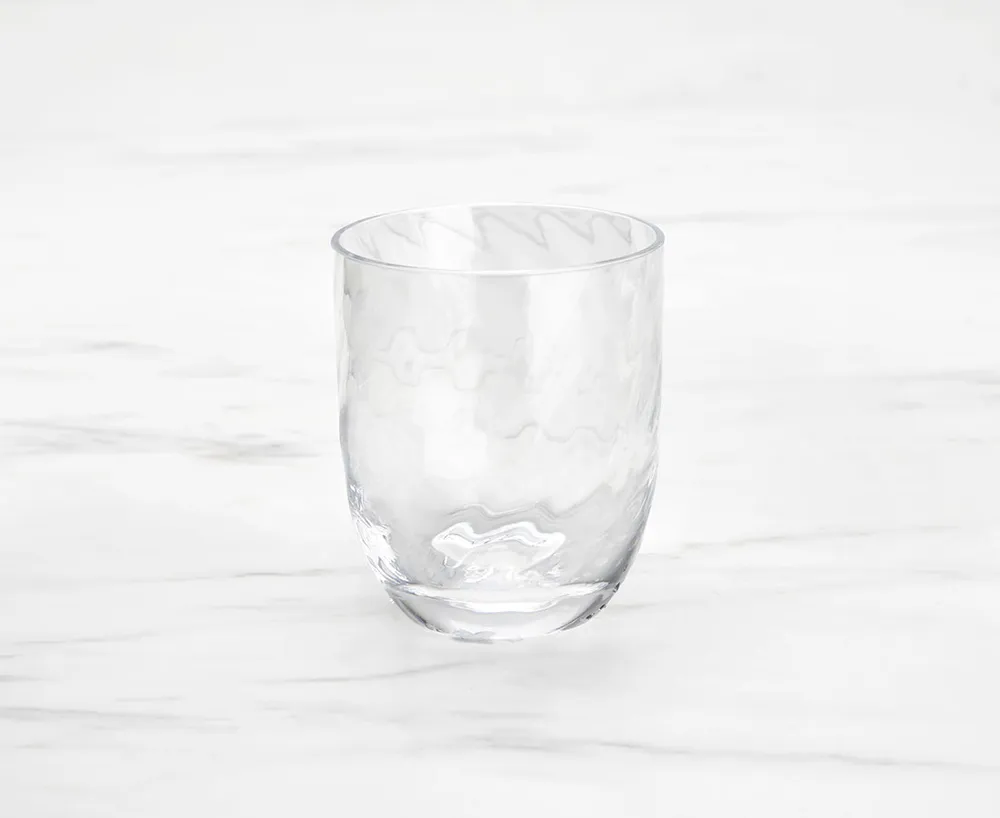 Ripple Acrylic Double Old-Fashioned Glass, Clear, 400 ml