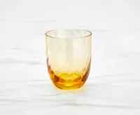 Ripple Acrylic Double Old-Fashioned Glass, Amber, 400 ml