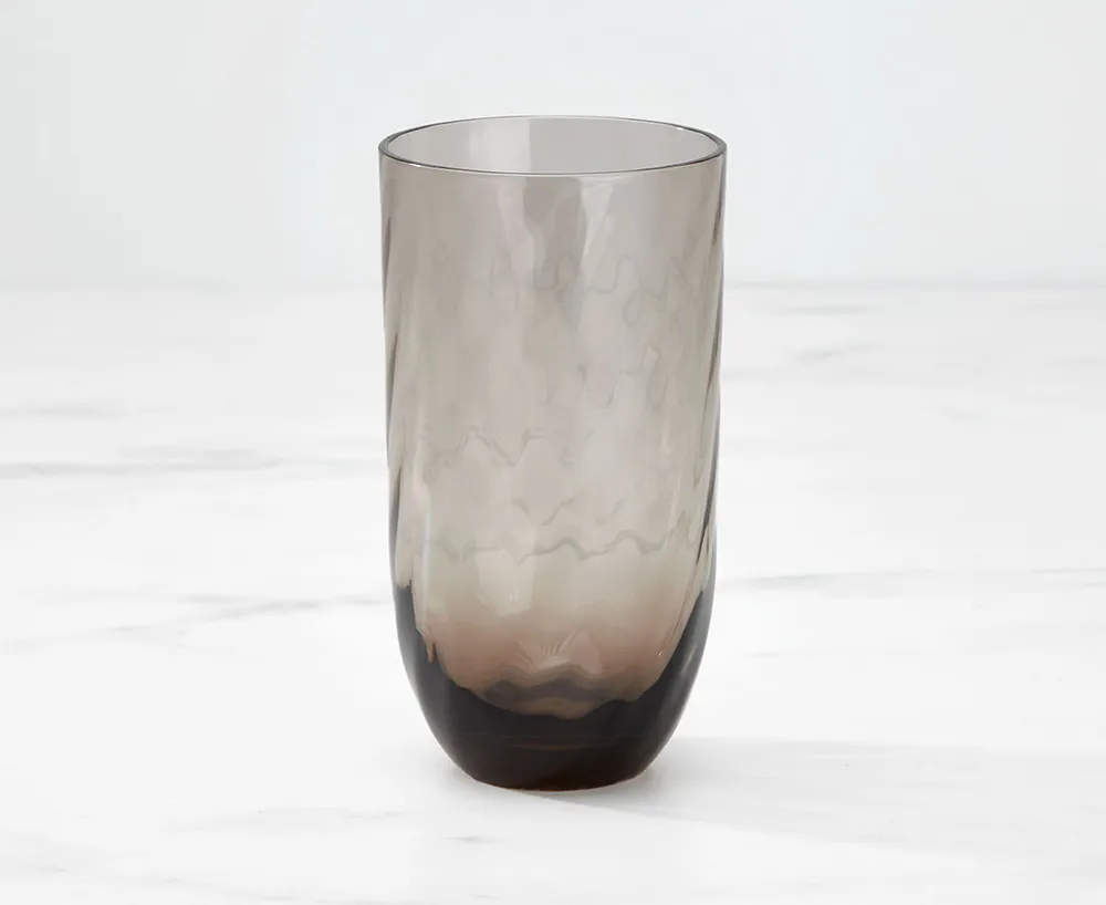 Ripple Acrylic Highball Glass, Cocoa, 640 ml