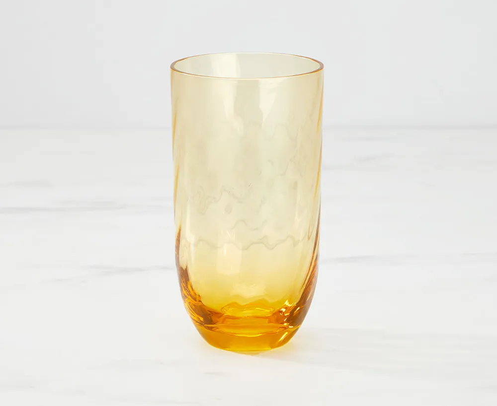 Ripple Acrylic Highball Glass, Amber, 510 ml