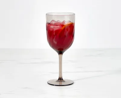 Ripple Acrylic Wine Glass, Cocoa, 380 ml