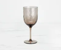 Ripple Acrylic Wine Glass, Cocoa, 380 ml