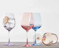 Ella Coloured Wine Glasses, Set of 4