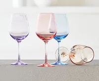 Ella Coloured Wine Glasses, Set of 4