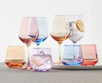Ella Coloured Wine Glasses, Set of 4