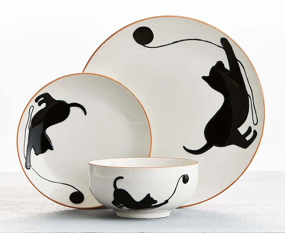 Coolest Cat 12-Pc Dinnerware Set