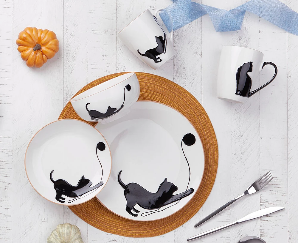 Coolest Cat 12-Pc Dinnerware Set