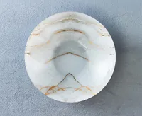 Carrara Round Marble Large Bowl