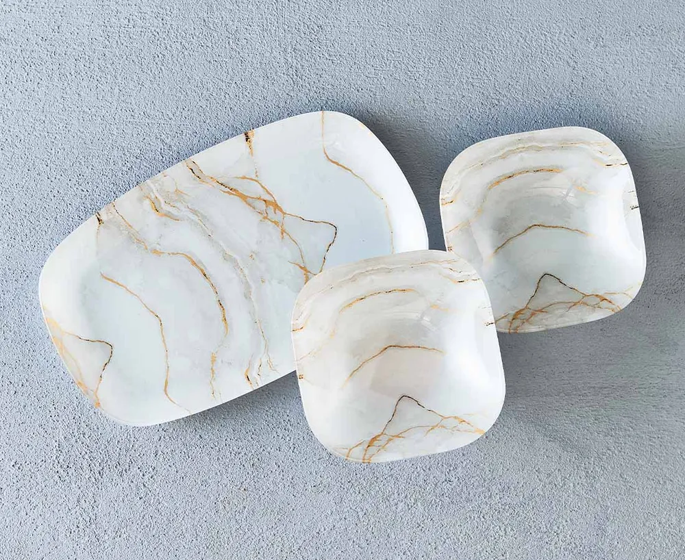 Carrara Marble Condiment Set of 3