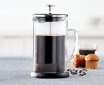 Java & Co. Double Walled Glass French Press, 1 L