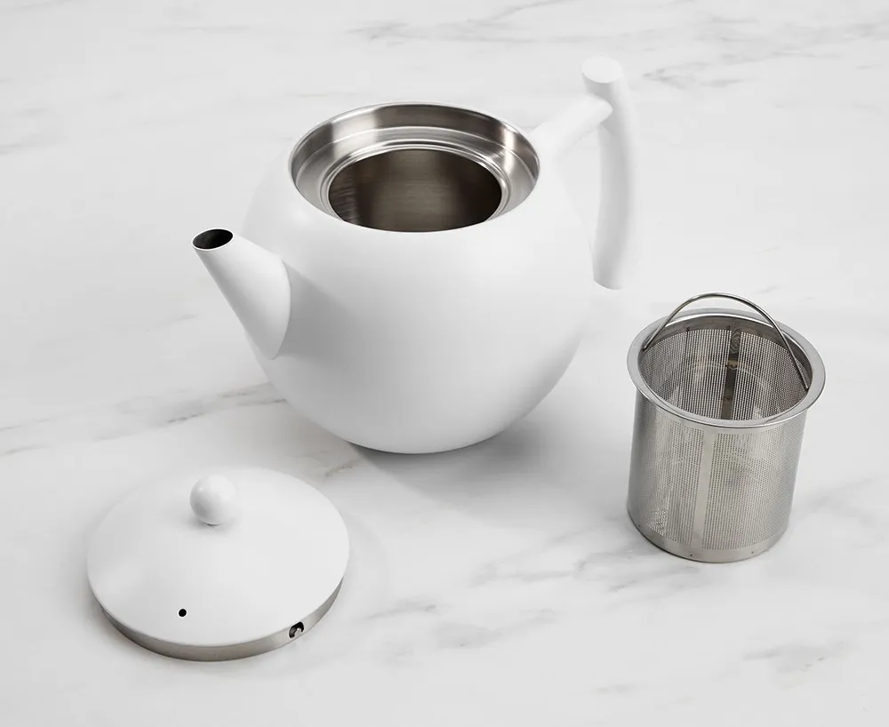 thinktea Shiro Teapot with Infuser, White, 1.5 L