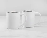 Java & Co. Shiro Double Wall Mug, Set of 2, White, 350 ml