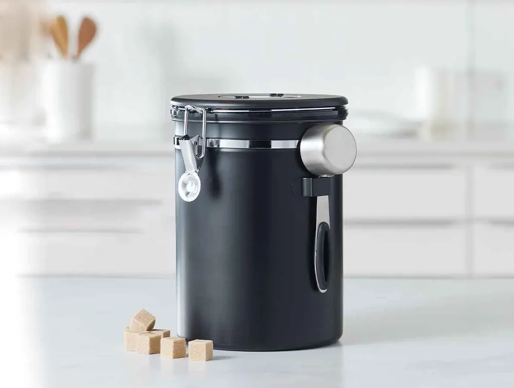 Java & Co. Kuro Canister with Spoon, Black