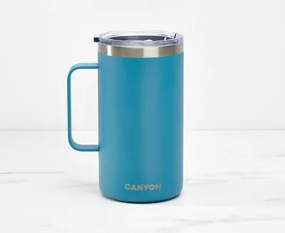 Canyon Stainless Steel Double-Wall Mug, Blue, 682 ml