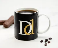 Monogram D Mug, Black, 360 ml
