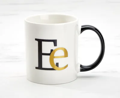 Monogram E Mug, White, 360 ml