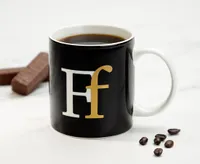 Monogram F Mug, Black, 360 ml