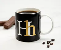 Monogram H Mug, Black, 360 ml