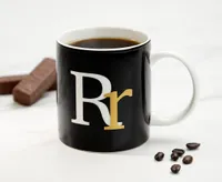 Monogram R Mug, Black, 360 ml