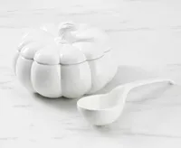 Citrouille Tureen Bowl with Ladle, White, 3L