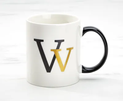Monogram V Mug, White, 360 ml