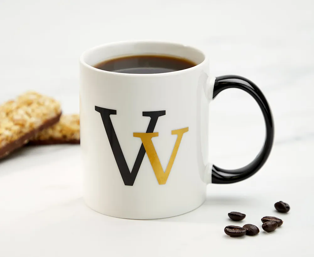 Monogram V Mug, White, 360 ml