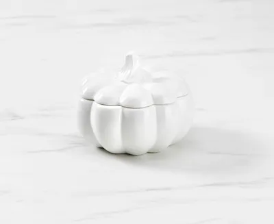 Citrouille Bowl with Lid, White, 490 ml